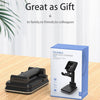 T6 2 in 1 Portable Folding Stand Wireless Charging, Style:Double Charge(Black)