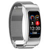K60 1.08 inch Steel Band Earphone Detachable Life Waterproof Smart Watch Support Bluetooth Call(Silver)
