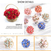 Fashion Ceramic Flower Ring for Women Adjustable Wedding Rings Jewelry(Red)
