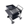 1:12 Mini House Toy Simulation Outdoor Square Cart Oven(Black)