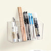 3-Compartment Clear Plastic Organizers Wall-Mounted Cosmetic Storage Box