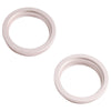 2 PCS Rear Camera Glass Lens Metal Outside Protector Hoop Ring for iPhone 13 mini(White)