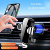 BUDK Anti-shake Car Phone Bracket Car Navigation Air Vent Fixed Gravity Support Stand(Silver)