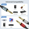 0.3m Gold Plated 6.35mm Male Dual Sound TRS Stereo to 2 x 6.35mm Male TS Mono Y Splitter Adapter Audio Cable(Black)