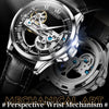OLEVS 6661 Men Fashion Luminous Waterproof Mechanical Watch(Black + Silver)