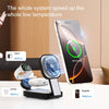 C40 Folding 3 in 1 MagSafe Magnetic Wireless Charger with LED Light(Black)