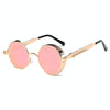 Metal Round Frame Steampunk Retro Sunglasses for Men Women(6)