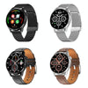 HD3 1.32 Inch Heart Rate Monitoring Smart Watch with Payment Function(Silver Leather)