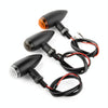 2 PCS KC805 Motorcycle Retro Metal Turn Signal Light (Transparent Black)