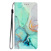 For Samsung Galaxy A56 5G Colored Drawing Leather Phone Case(Green Marble)