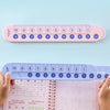 Montessori Math Decomposition Ruler Kindergarten Children Numbers Addition and Subtraction Arithmetic Enlightenment Teaching Aids, Length: 25.5cm(Blue)