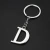 Double-Sided Three-Dimensional Plating Alphabet Keychain, Style: D