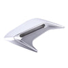 2PCS Plastic Decorative Air Flow Intake Turbo Bonnet Hood Side Vent Grille Cover With Self-adhesive Sticker(Grey)