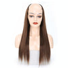 Wig Half Headgear Long Straight Hair U-Shaped Wig Headgear, Colour: 7.US-4M30# Linen