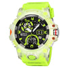 STRYVE S8027 Sports Multifunctional Luminous Dual Display Chronograph Student Watch(Translucent Green)