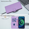 For Samsung Galaxy A26 5G Skin Feel Solid Color Leather Phone Case with Lanyard(Lavender Purple)