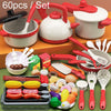 60pcs / Set Children Simulation Kitchen Cooking Toys Pretend Play Educational Toys Set