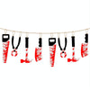 8pcs Halloween Imitation Blood Knife Pendant Decorative Flag Haunted House Door Curtain