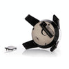 High-Footed UFO Solar 9cm 360 Rotating Display Stand Props Turntable(Gold Blue Light)