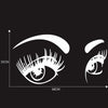 D-821 Beauty Eyes Pattern Car Modified Decorative Sticker(White)