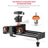 YELANGU YLG0119A 60cm Splicing Slide Rail Track + Trolley Rail Buckle for SLR Cameras / Video Cameras(Black)