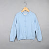 Spring and Autumn Children Clothing Girl Cotton Knit Cardigan Sweater, Kid Size:120cm(Light Blue)