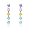 S925 Sterling Silver Heart-shaped Earrings Simple Dripping Female Earrings