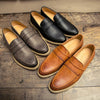 British Style Pointed Shoes Versatile Casual Shoes Slip-on Men Shoes, Size:42(Brown)