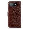 For Asus ROG Phone 7 Crocodile Top Layer Cowhide Leather Phone Case(Brown)