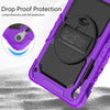 For Samsung Galaxy Tab S9 / S9 FE Silicone + PC Tablet Case(Purple+Black)