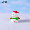 10pcs Christmas Cute Micro Landscape DIY Decorations Snowy Desktop Ornament, Style: No.17 Christmas Hat Snowman