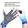 BOODUN P101251 Summer Outdoor Half Finger Silicone Non-Slip Fishing Gloves, Size: L(Blue)