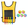 Children Dodgeball Vest For Parent-child Outdoor Games With 5 Balls, Specification: Large + 5 Tails (Yellow)
