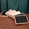 Solid Wooden Velvet Jewelry Display Tray Ring Earring Bracelet Storage And Organization Box, Specification: Small Black Leather