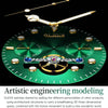 OLEVS 6605 Men Multifunctional Waterproof Mechanical Watch(Green + Gold)