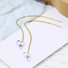 E2210-3 Vermiculite Long Ear Wire Women Simple Earrings
