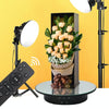 20cm Remote Control Electric Turntable Live Shooting Rotating Display Stand(Black)