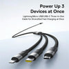Baseus Star Speed 1.5m PD100W 3 in 1 Fast Charging Cable(Black)