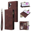 For Samsung Galaxy A26 5G Multifunctional Frosted Zipper Wallet Leather Phone Case(Coffee)