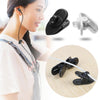 1000pcs Rotary Headphone Cable Clip Clamp Holder Mount Collar Clothes(Black)