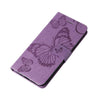 For Samsung Galaxy A26 5G Global 3D Butterfly Embossed Pattern Flip Leather Phone Case(Purple)
