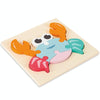 3 PCS Early Childhood Education Wooden Three-Dimensional Jigsaw Puzzle Toy(Crab)