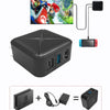 Multi-Function Projection And Charging AC Adapter Base Support Android/PC/Lite For Switch, Specifications:Black+EU Plug