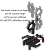 Aluminum Alloy Motorcycle Bicycle Navigation Mobile Phone Holder(Black)