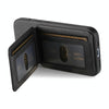 For Samsung Galaxy S24 FE 5G Twill Fabric Leather Vertical Flip RFID Card Bag Phone Case(Black)