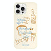 For iPhone 12 Pro Max Skin Feeling Jelly TPU Hybrid PC Phone Case(Party Line Dog White)