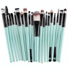 20pcs/set Wooden Handle Makeup Brush Set Beauty Tool Brushes(Black+Green)
