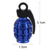 4 PCS Universal Grenade Shaped Bicycle Tire Valve Caps(Blue)