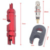 A5586 10 PCS Bicycle French Valve Core with Red Disassembly Tool