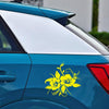 D-798 Flowers Bloom Pattern Car Modified Decorative Sticker(Yellow)